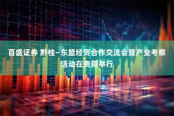 百盛证券 黔桂—东盟经贸合作交流会暨产业考察活动在贵阳举行